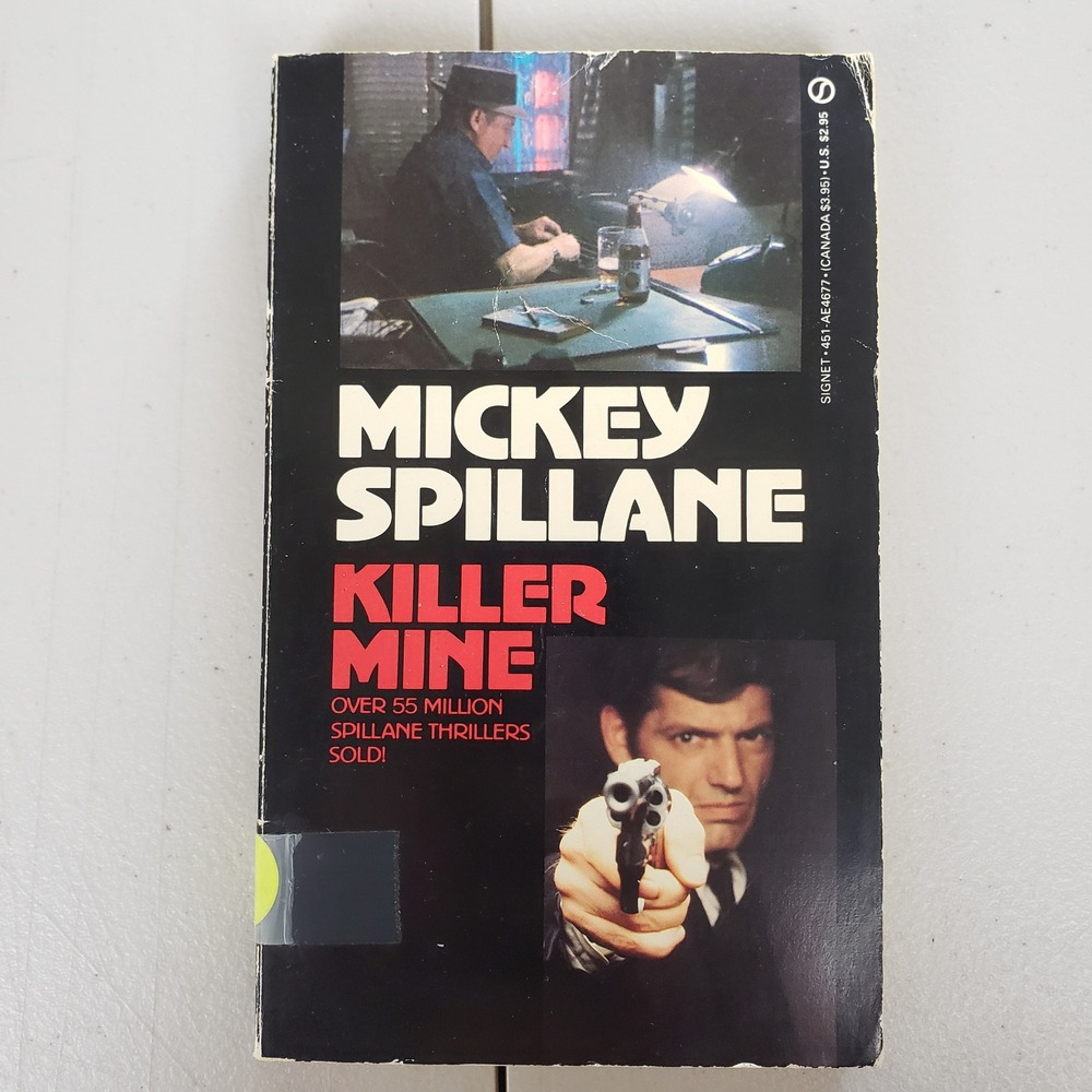 Mickey Spillane Killer Mine Man Alone Vintage Signet Paperback 1968 First Print